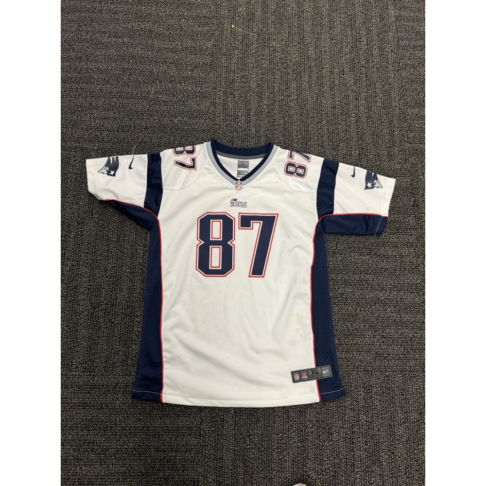 Rob Gronkowski Reebok New England Patriots Authentic‎ On-Field  White Youth XL